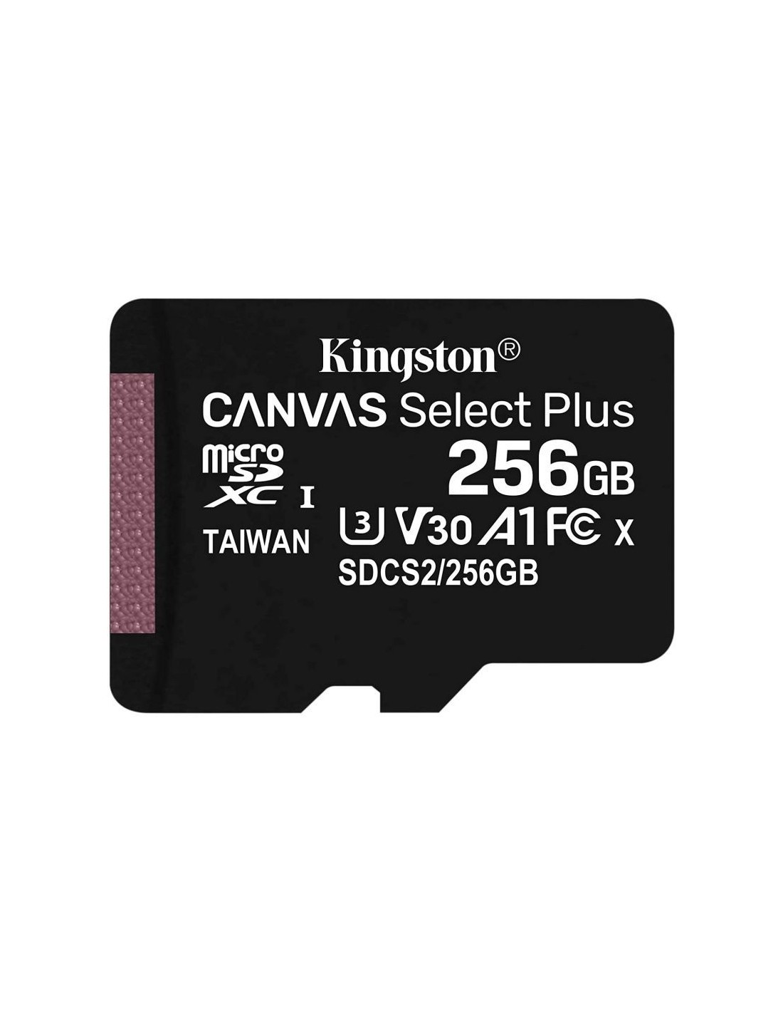 Tarjeta de Memoria Kingston CANVAS Select Plus 256GB microSD XC/ Clase 10/ 100MBs