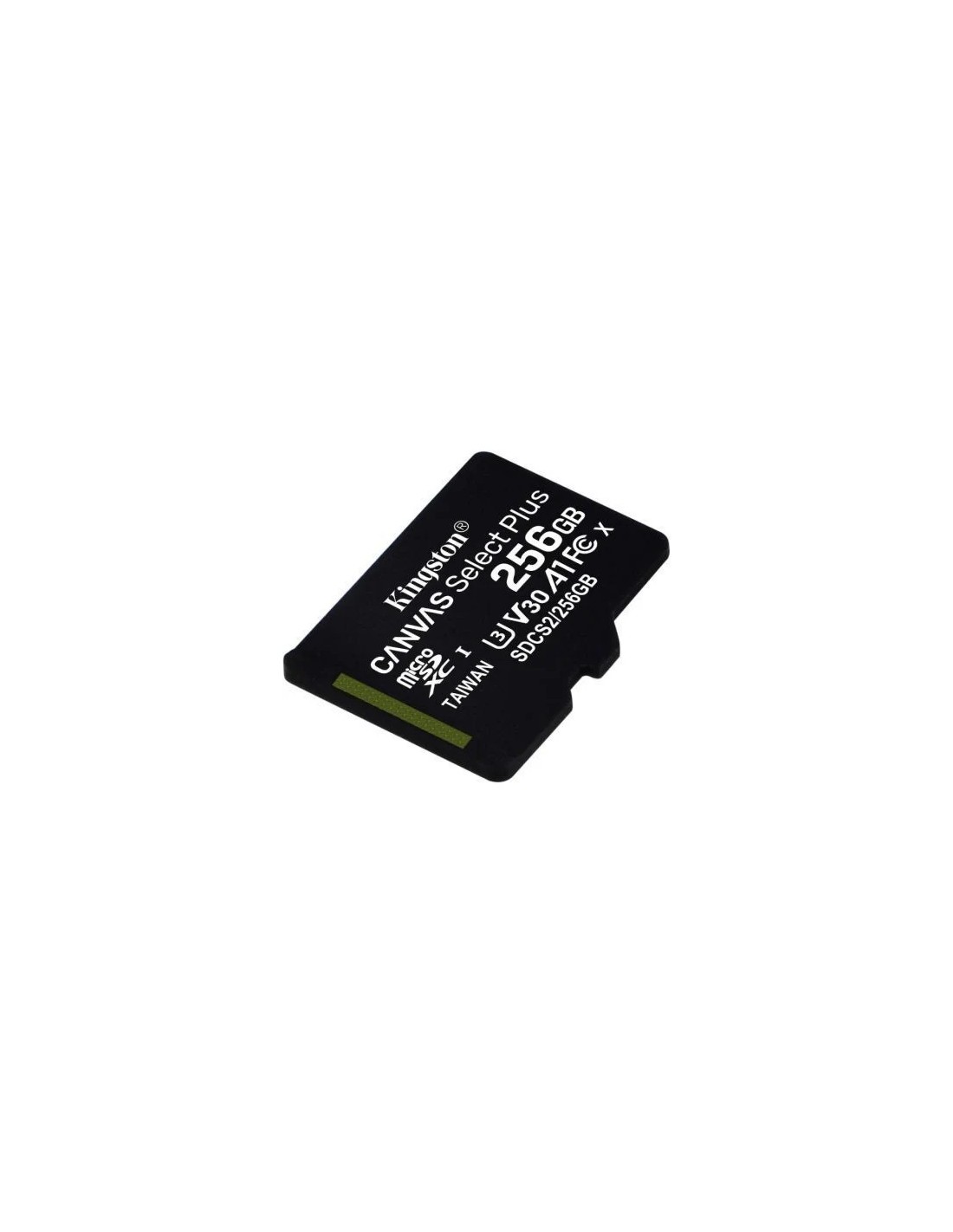 Tarjeta de Memoria Kingston CANVAS Select Plus 256GB microSD XC/ Clase 10/ 100MBs