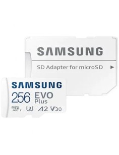 Tarjeta de Memoria Samsung EVO Plus 2021 256GB microSD XC con Adaptador/ Clase 10/ 130MBs