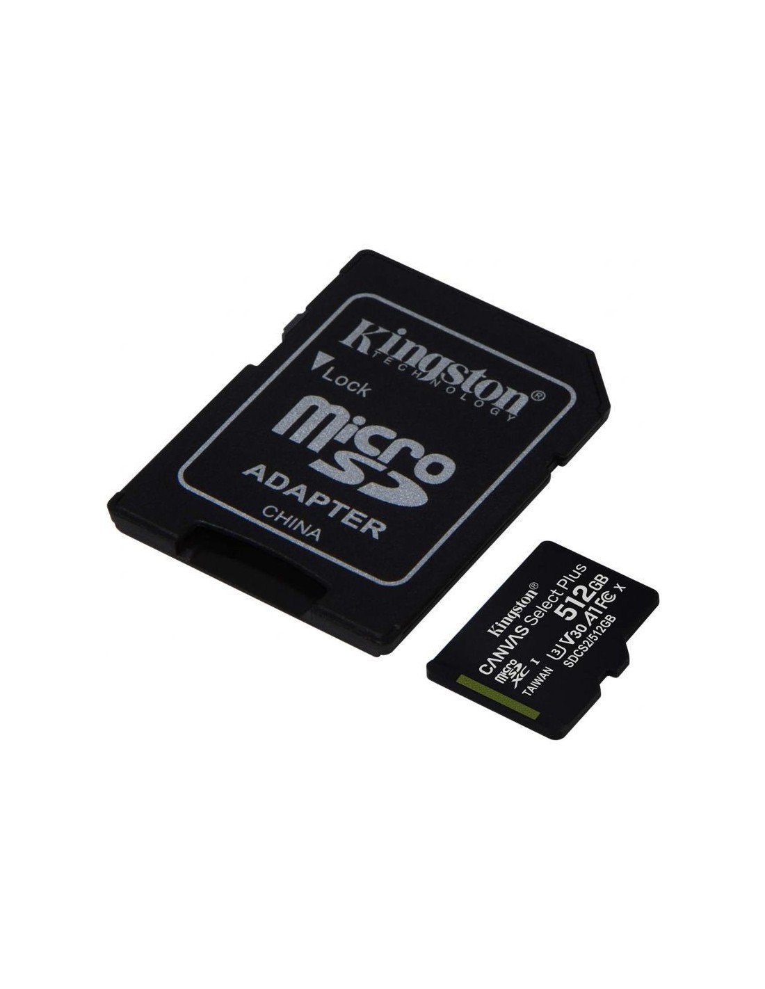 Tarjeta de Memoria Kingston CANVAS Select Plus 512GB microSD XC con Adaptador/ Clase 10/ 100MBs