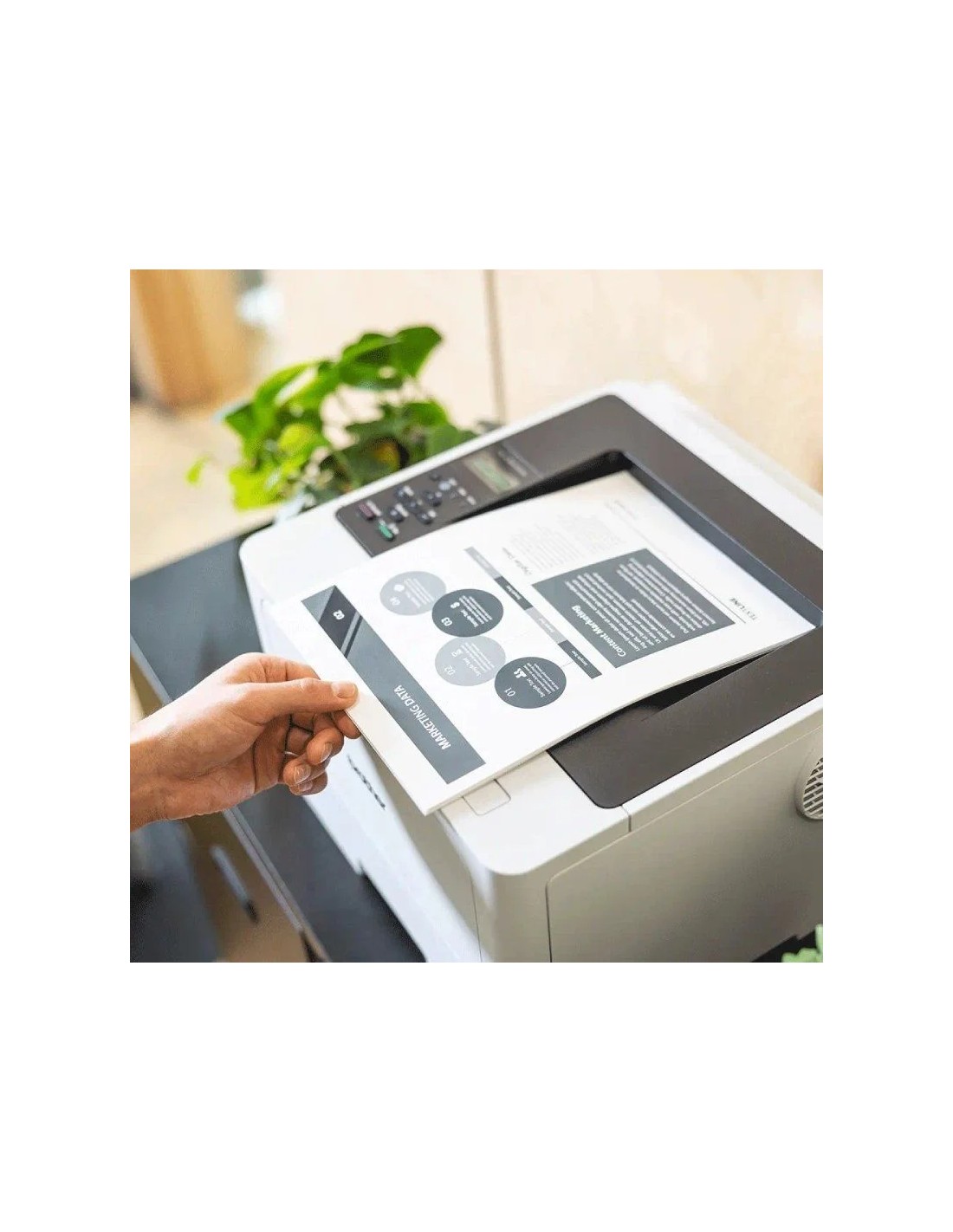 Impresora Láser Monocromo Brother HL-L5210DW WiFi/ Dúplex/ Blanca
