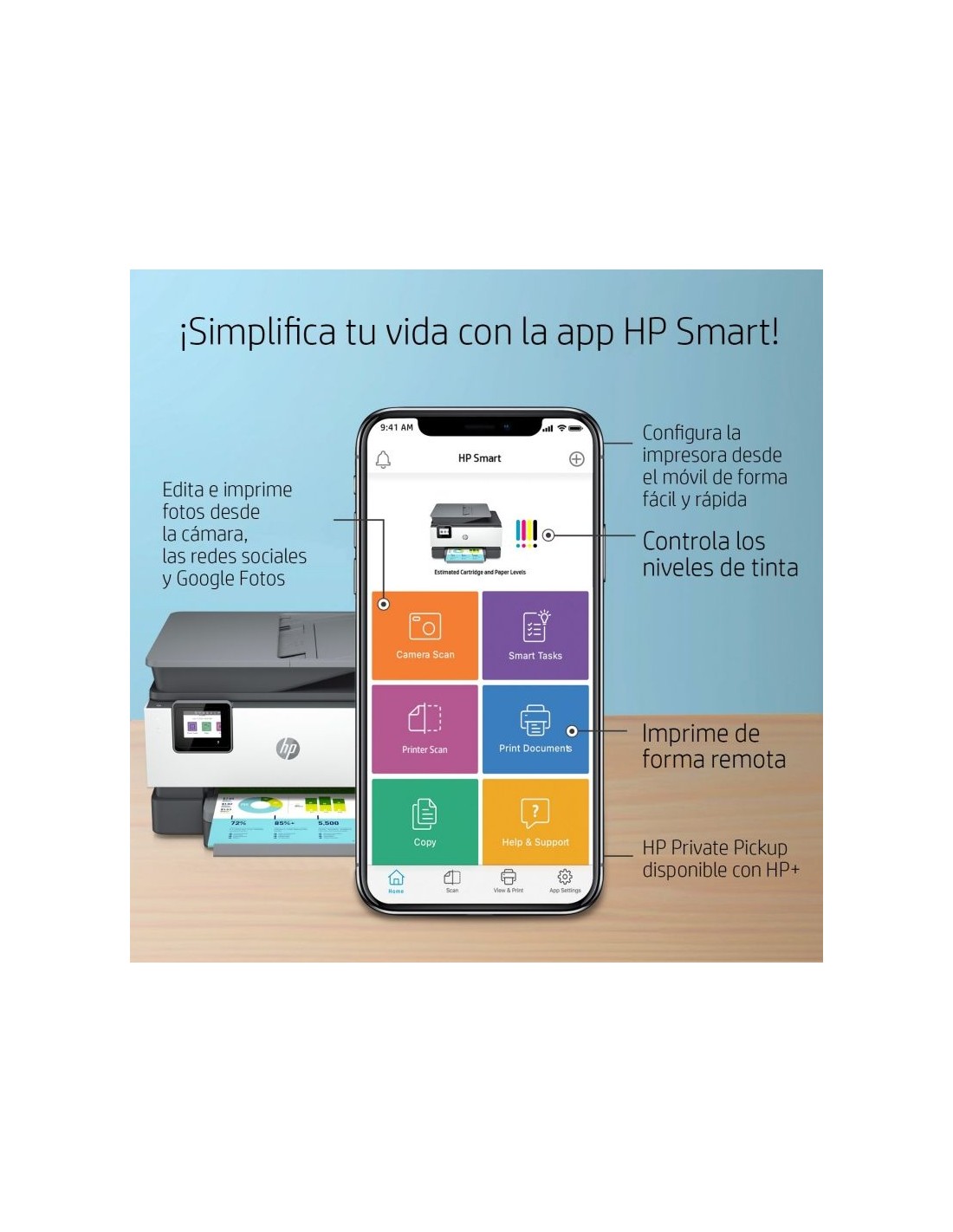 Multifunción HP Officejet Pro 9010e WiFi/ Fax/ Dúplex/ Blanca