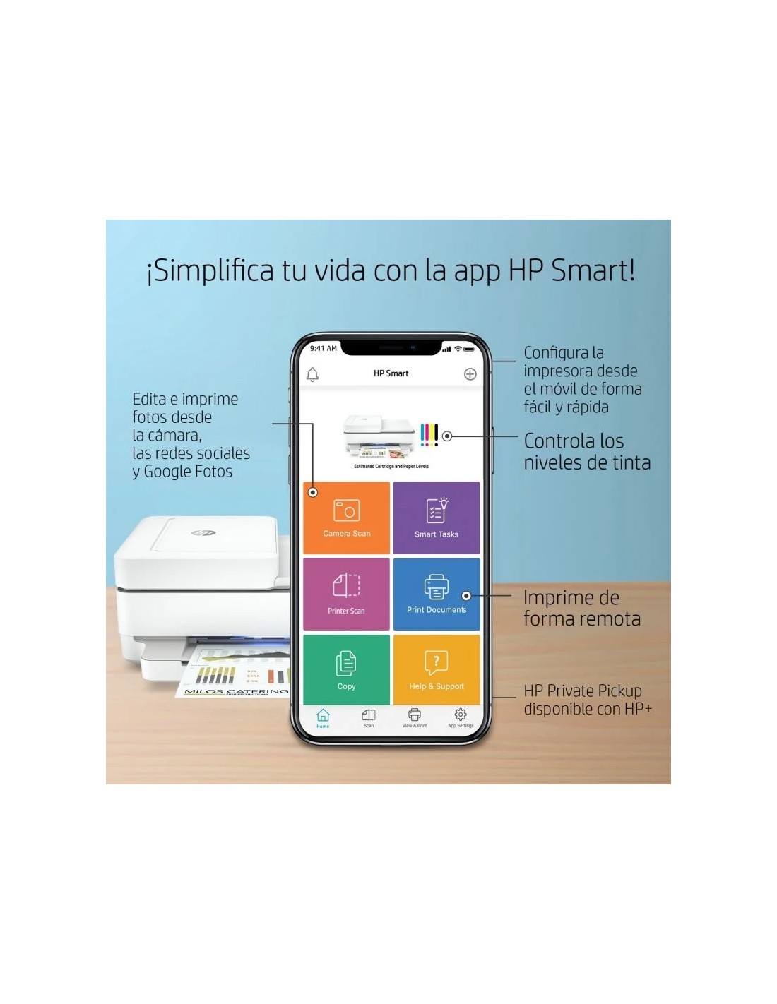 Multifunción HP Envy 6420e WiFi/ Fax Móvil/ Dúplex/ Blanca