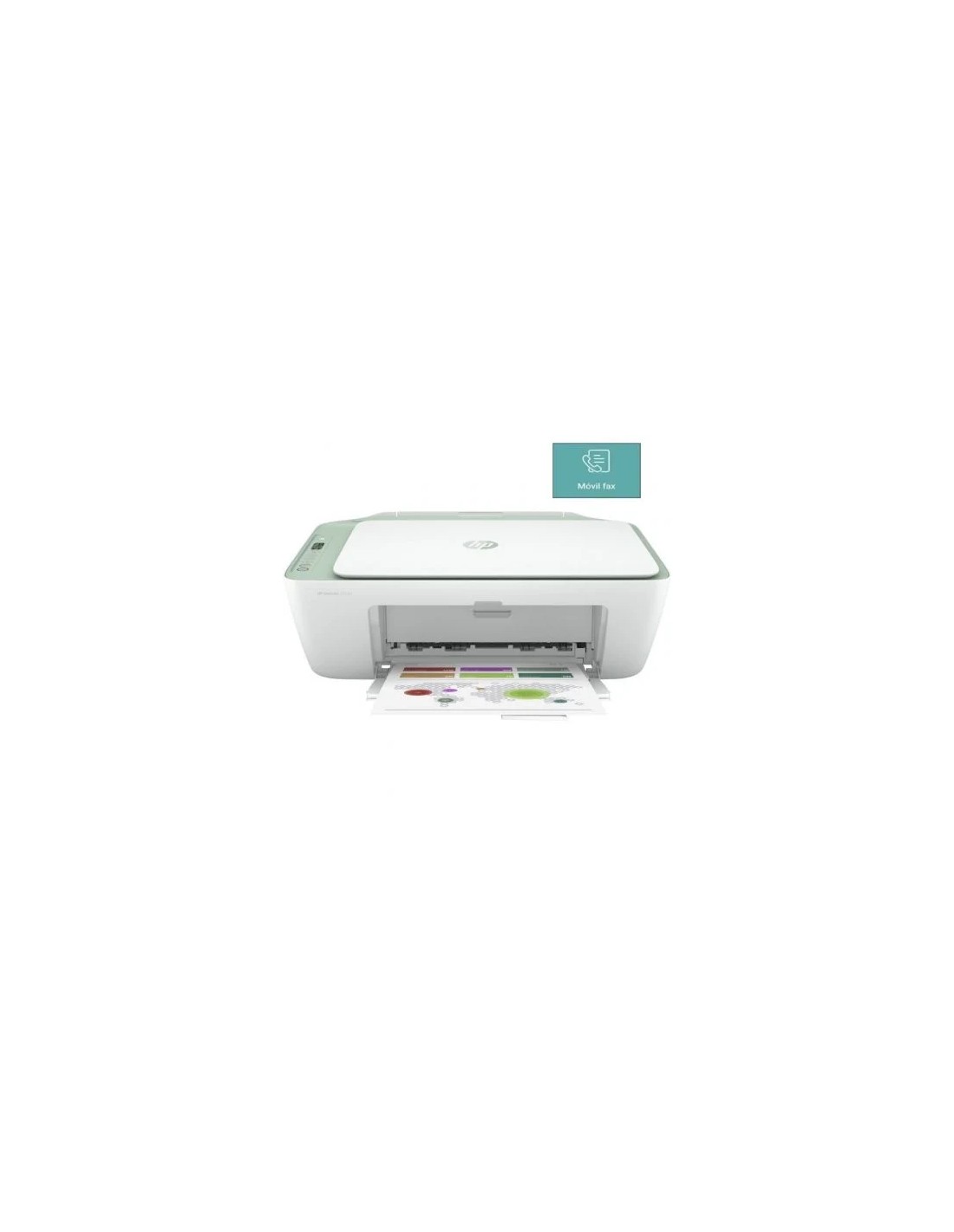 Multifunción HP Deskjet 2722e WiFi/ Fax Móvil/ Blanca y Verde