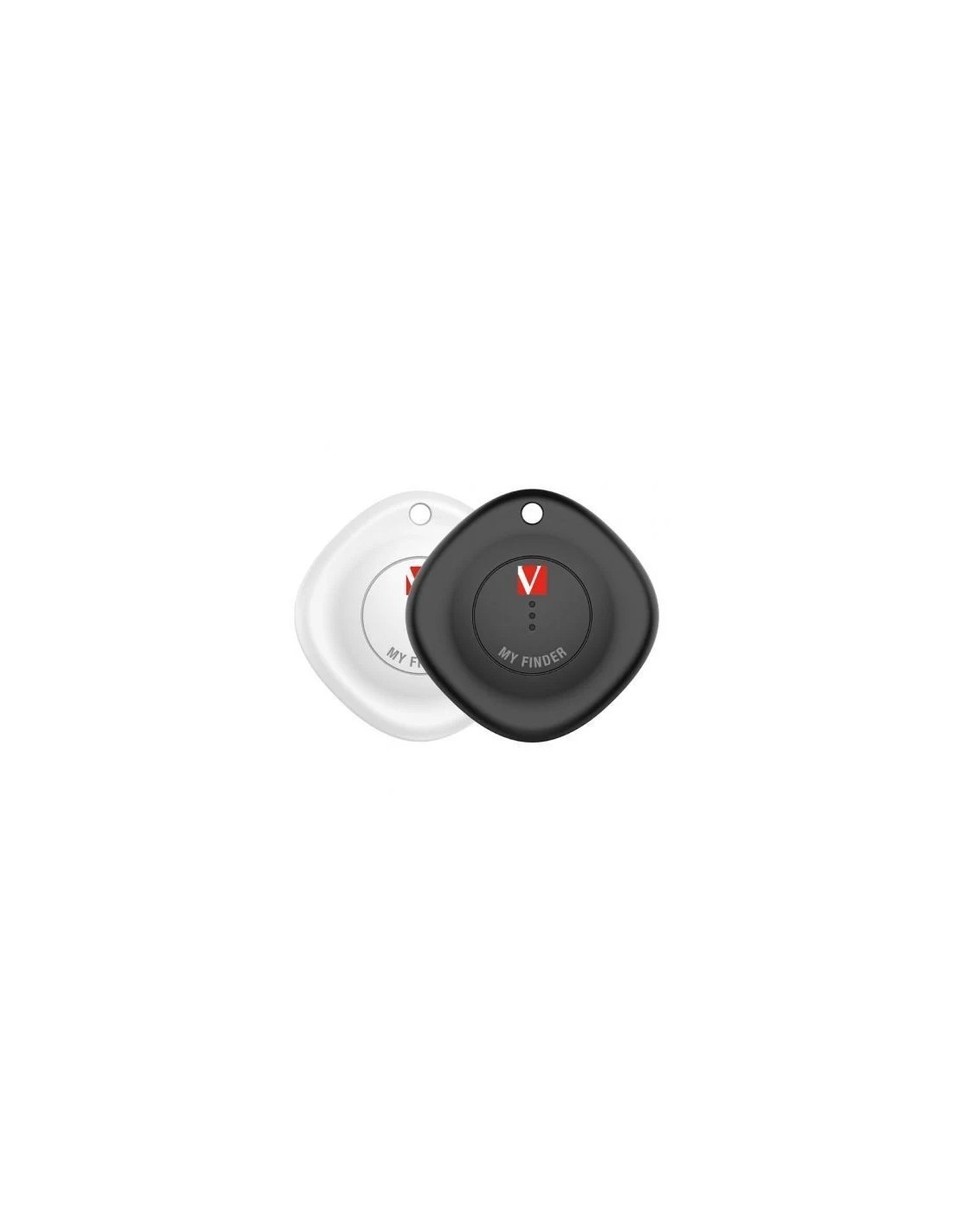 Localizador Verbatim My Finder Bluetooth Tracker MYF-02 compatible con Apple/ Incluye Llavero y Pila/ Negro y Blanco/ Pack de 2