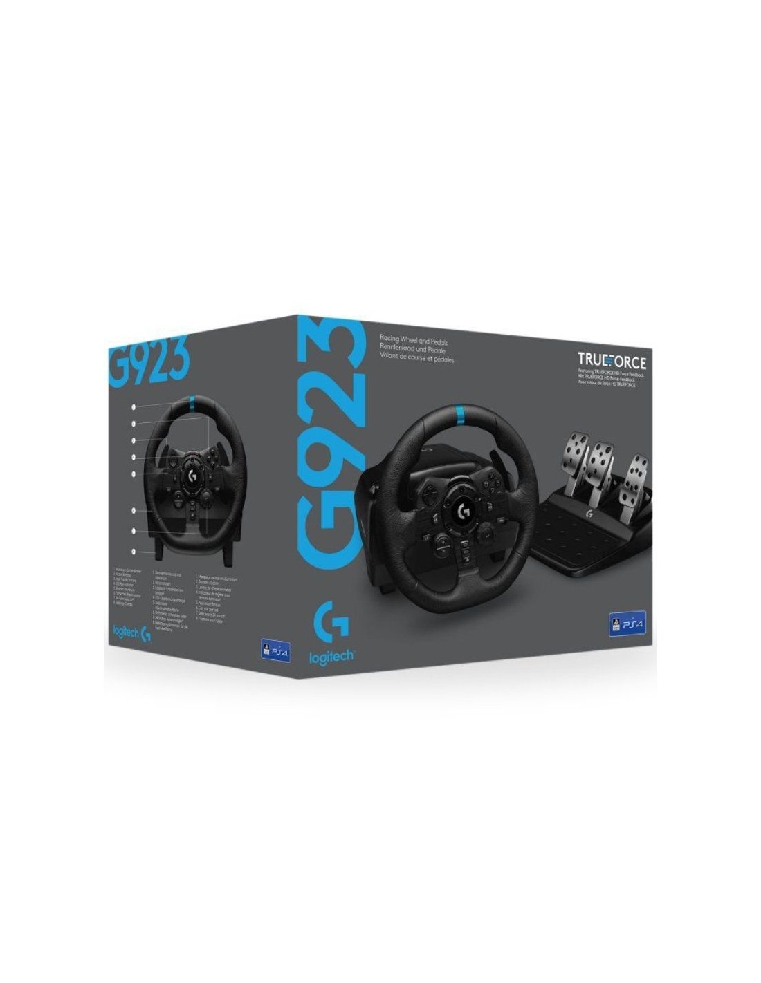 Volante con Pedales Logitech G923 TrueForce para PlayStation PS5/ PC