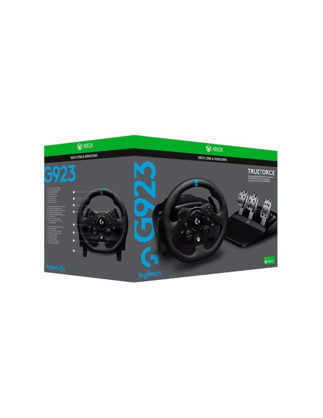 Volante con Pedales Logitech G923 TrueForce para Xbox Series XJS/ Xbox One/ PC