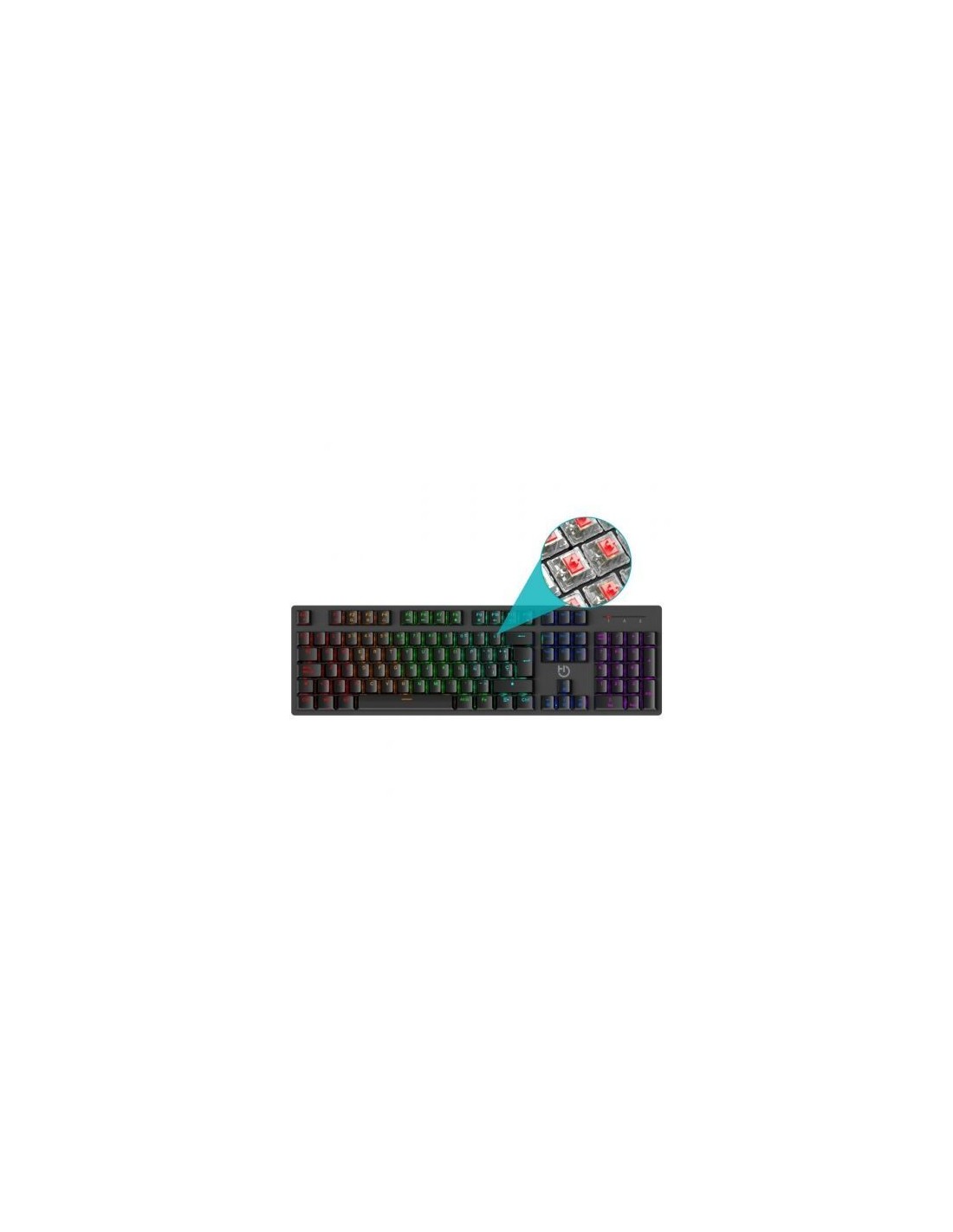 Teclado Gaming Mecánico Hiditec GK400 ARGB/ Switch Rojo