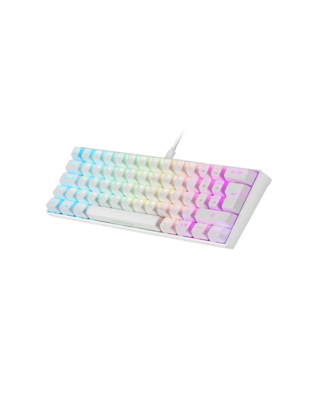 Teclado Gaming Mecánico Mars Gaming MKMINIWRES/ Switch Rojo/ Blanco