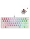 Teclado Gaming Mecánico Mars Gaming MKMINIWRES/ Switch Rojo/ Blanco