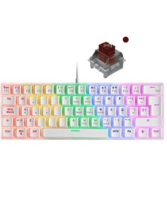 Teclado Gaming Mecánico Mars Gaming MK60WBRES/ Switch Marrón/Azul