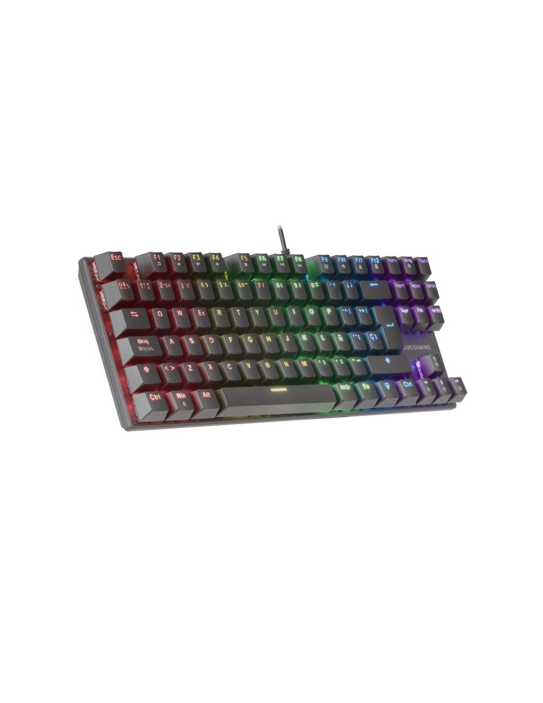 Teclado Gaming Mecánico Mars Gaming MK80BES/ Switch Azul/Marrón