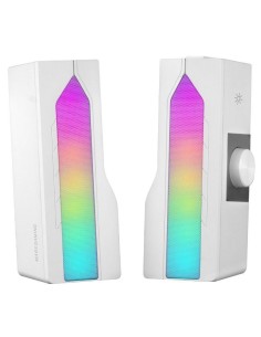 Altavoces - Barra de Sonido con Bluetooth Mars Gaming MSDUO/ 15W/ 2.0/ Blancos 2