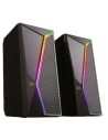 Altavoces Droxio Siren RGB/ 2.0/ Negros