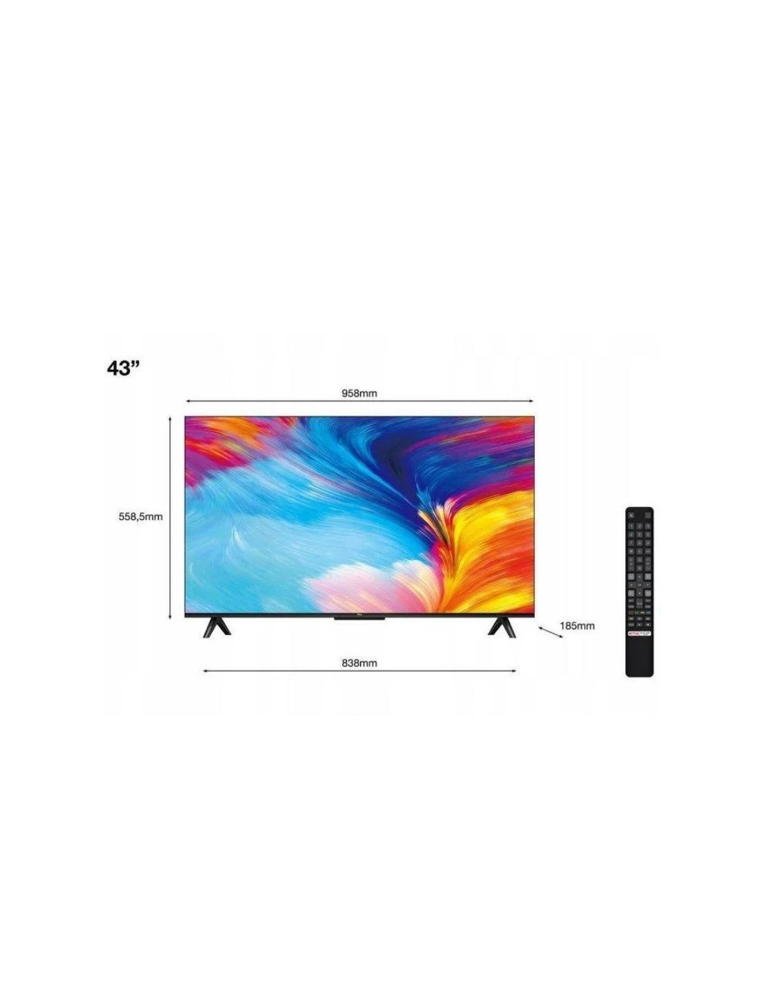 Televisor TCL 43P631 43"/ Ultra HD 4K/ Smart TV/ WiFi