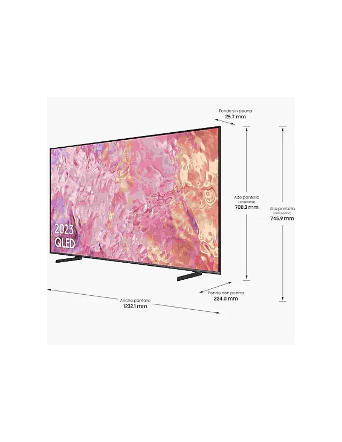 Televisor Samsung QLED TQ55Q64CAU 55"/ Ultra HD 4K/ Smart TV/ WiFi