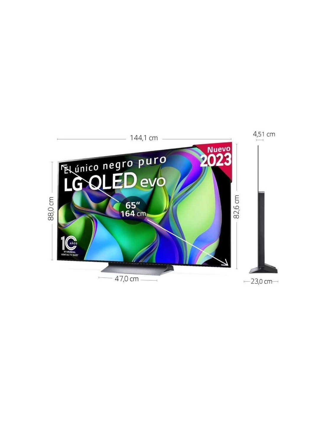 Televisor LG OLED Evo 65C34LA 65"/ Ultra HD 4K/ Smart TV/ WiFi