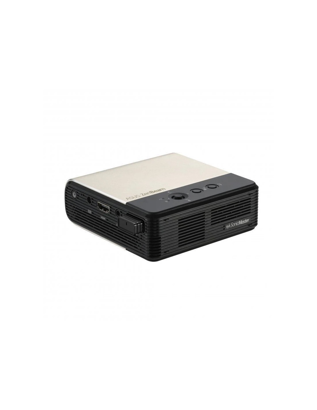 Proyector Portátil Asus ZenBeam E2/ 300 Lúmenes/ WVGA/ HDMI/ WiFi/ Negro y Dorado