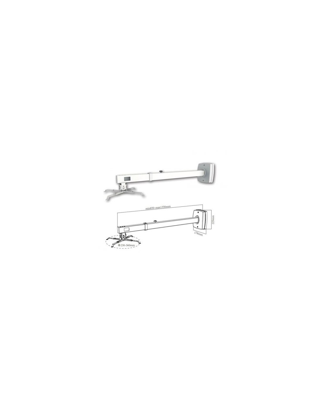 Soporte de Pared para Proyector Approx appSV03P/ Extensible/ hasta 10kg