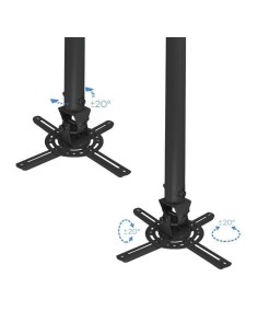 Soporte de Techo para Proyector TooQ PJ3030TN-B/ Inclinable-Giratorio-Nivelable/ hasta 20kg 2