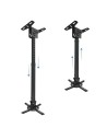 Soporte de Techo para Proyector TooQ PJ3030TN-B/ Inclinable-Giratorio-Nivelable/ hasta 20kg