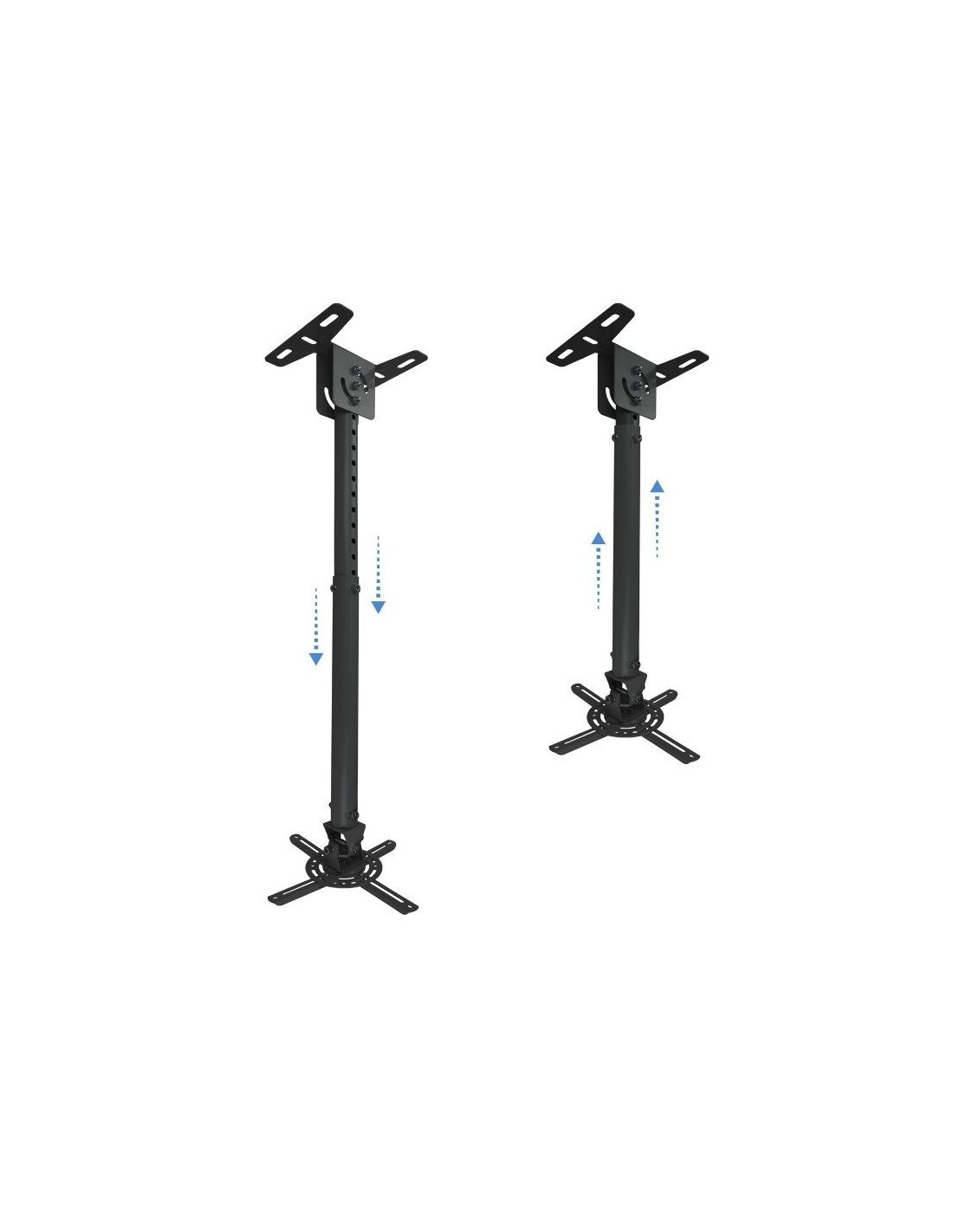Soporte de Techo para Proyector TooQ PJ3030TN-B/ Inclinable-Giratorio-Nivelable/ hasta 20kg