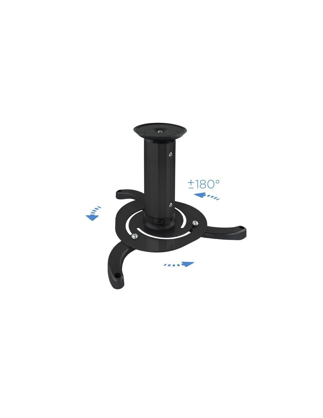 Soporte de Techo para Proyector TooQ PJ1010TN-B/ Inclinable-Giratorio/ hasta 10kg
