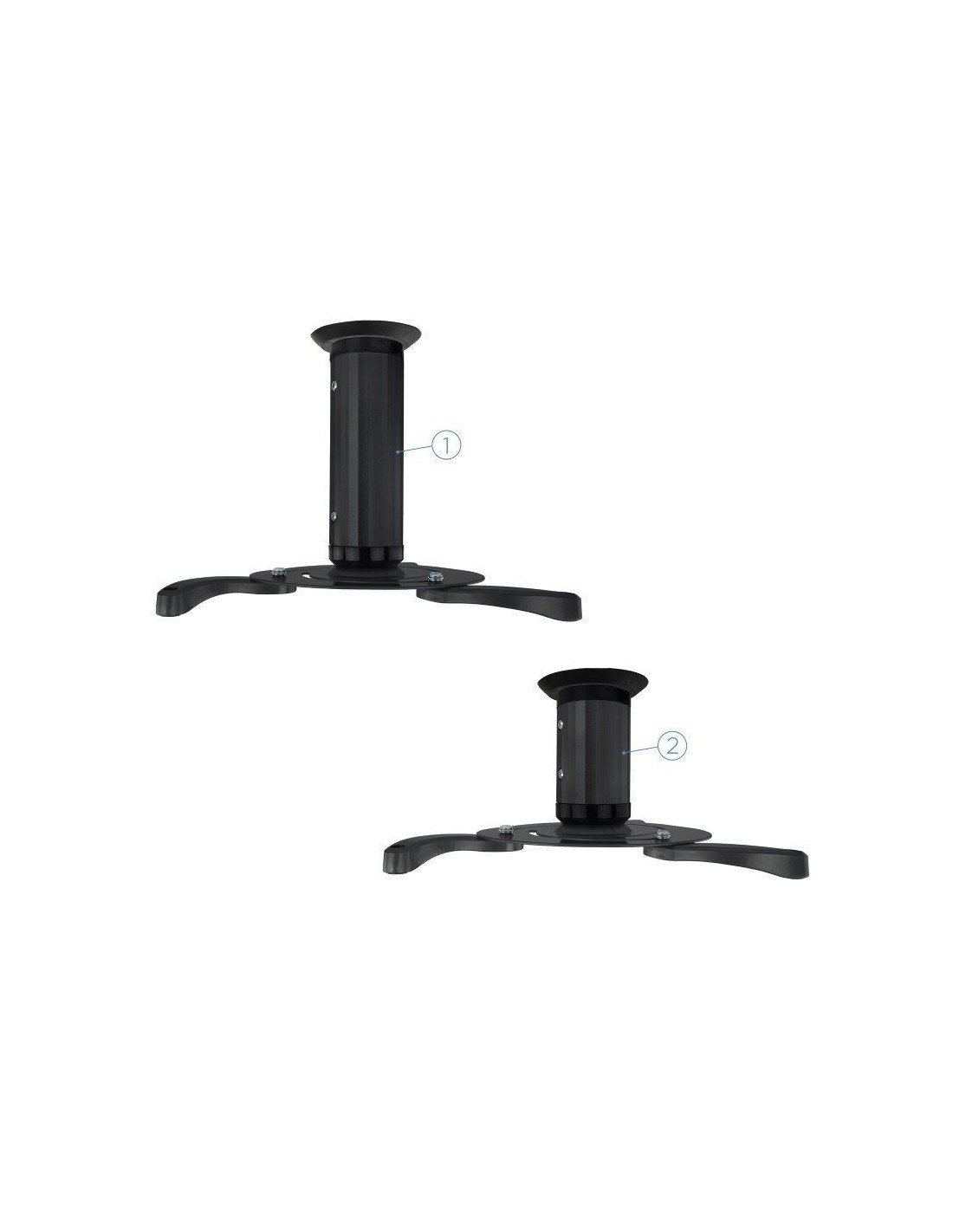 Soporte de Techo para Proyector TooQ PJ1010TN-B/ Inclinable-Giratorio/ hasta 10kg