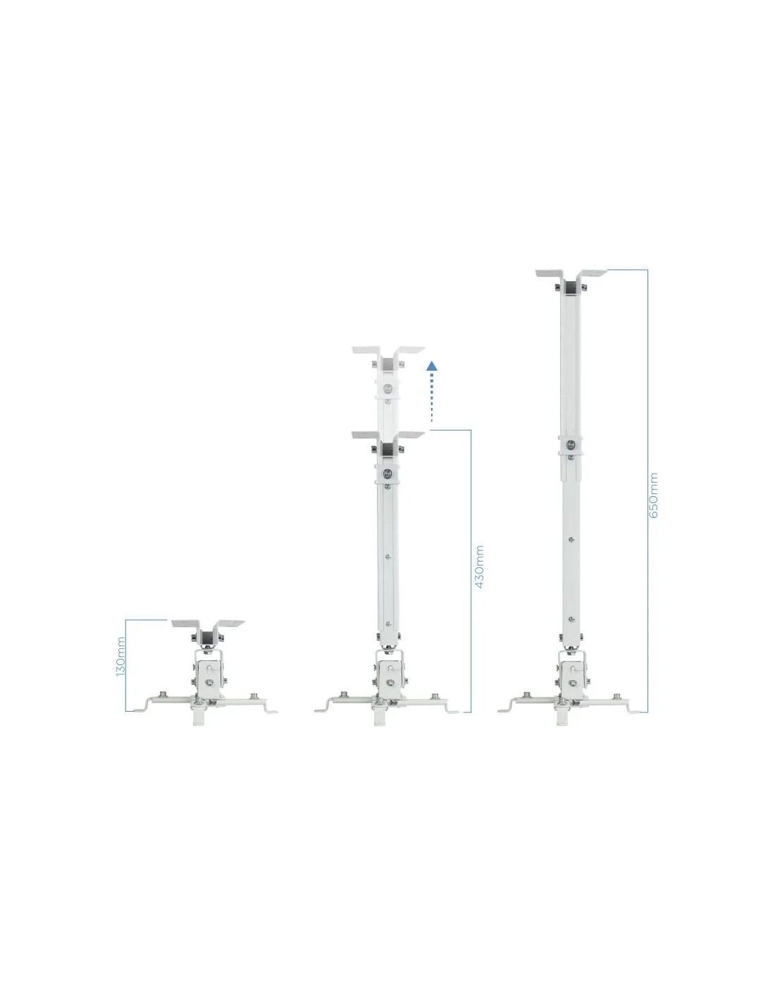 Soporte de Techo para Proyector TooQ PJ2012T/ Inclinable/ hasta 20kg
