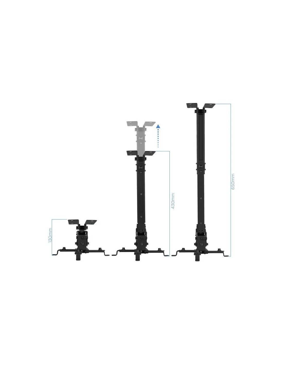 Soporte de Techo para Proyector TooQ PJ2012T/ Inclinable/ hasta 20kg