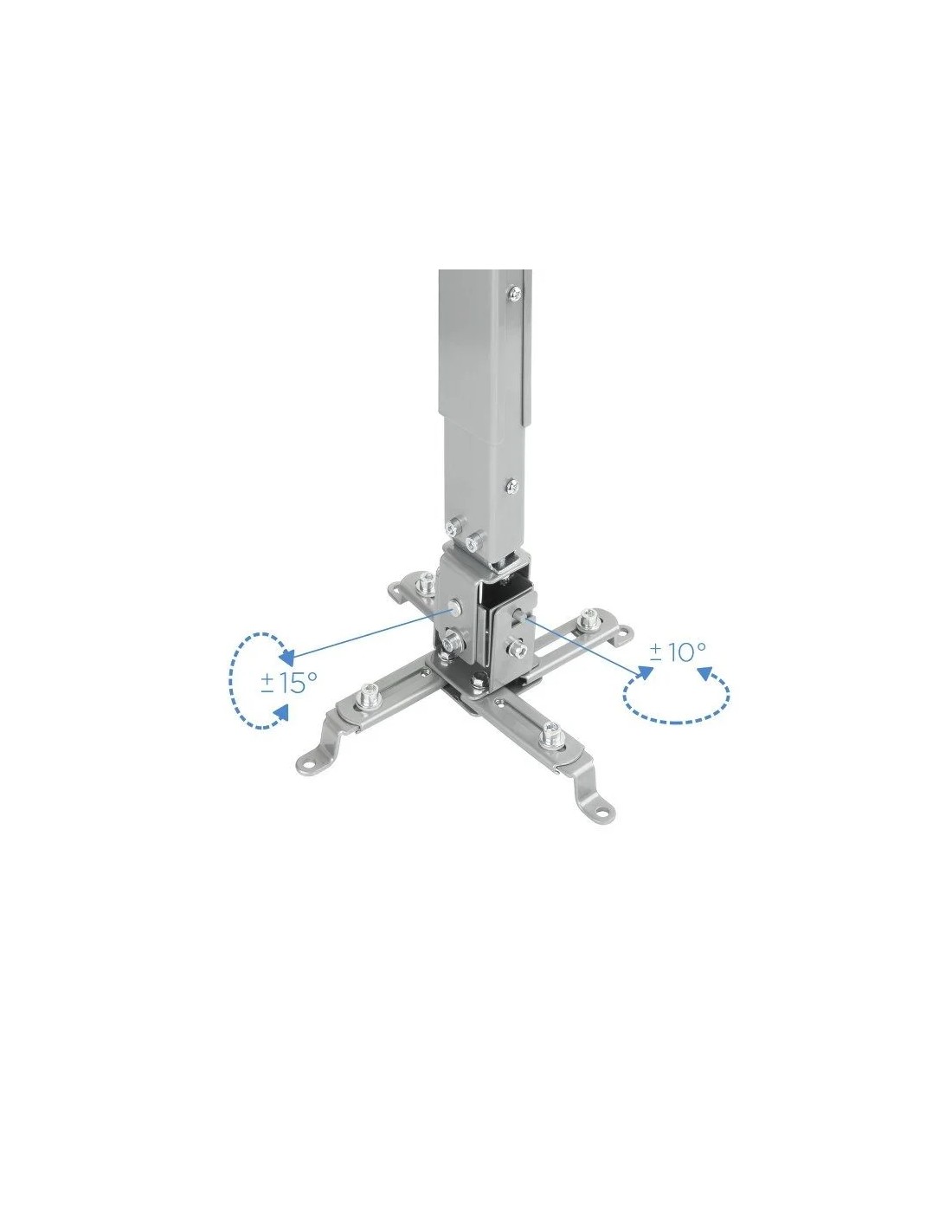 Soporte de Techo para Proyector TooQ PJ2012T-S/ Inclinable-Nivelable/ hasta 20kg