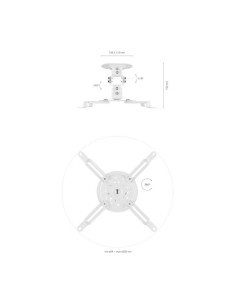 Soporte de Techo/ Pared para Proyector Aisens CP03TSR-129/ Giratorio-Inclinable/ hasta 13.5kg 2