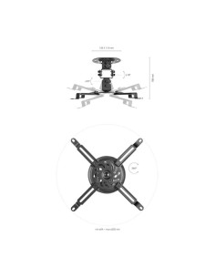 Soporte de Techo/ Pared para Proyector Aisens CP03TSR-127/ Giratorio-Inclinable/ hasta 13.5kg 2