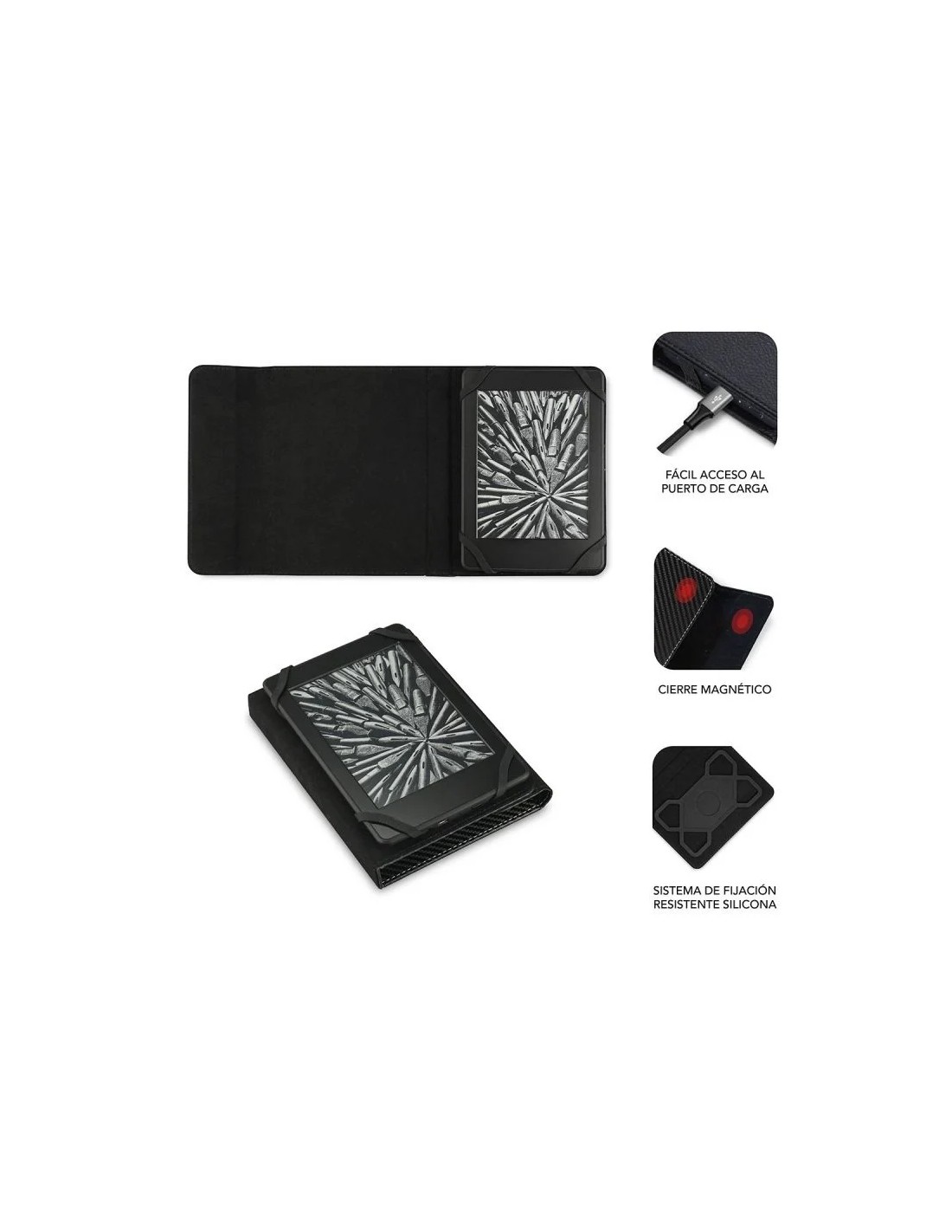 Funda para libro electrónico Subblim 1EC001 Booklet/ Negra