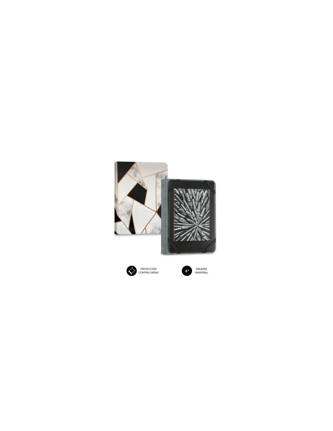 Funda para libro electrónico Subblim 1EC011 Clever Ebook Case 6" Mármol Negro