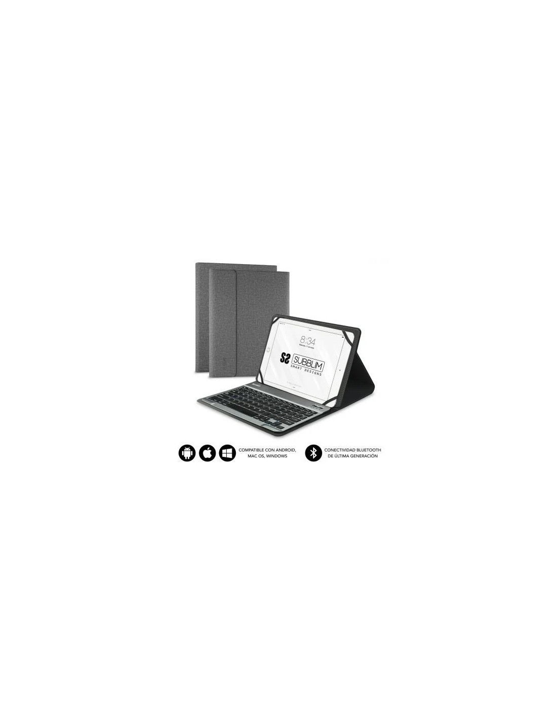 Funda con Teclado Subblim Keytab Pro Bluetooth para Tablets de 10.1"-10.8"