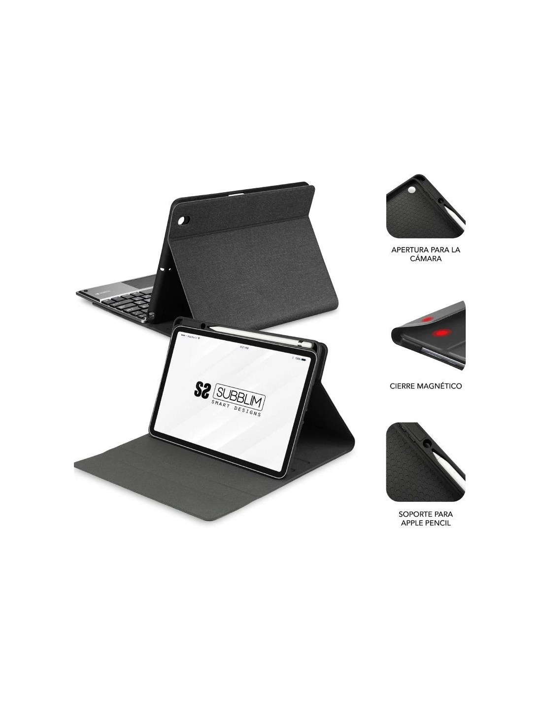 Funda con Teclado Subblim KeyTab Pro BT para Tablet iPad 10.9" 10a Gen/ Negra