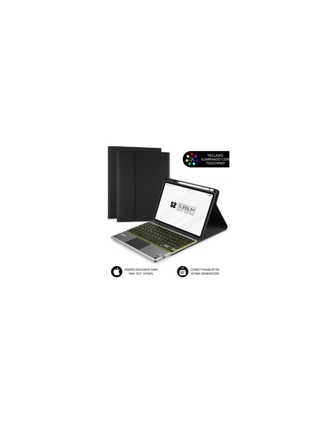 Funda con Teclado Subblim KeyTab Pro BT para Tablet iPad 10.9" 10a Gen/ Negra