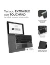 Funda con Teclado Subblim Keytab Pro Bluetooth Touchpad para Tablets de 10.1"-10.8"/ Negra