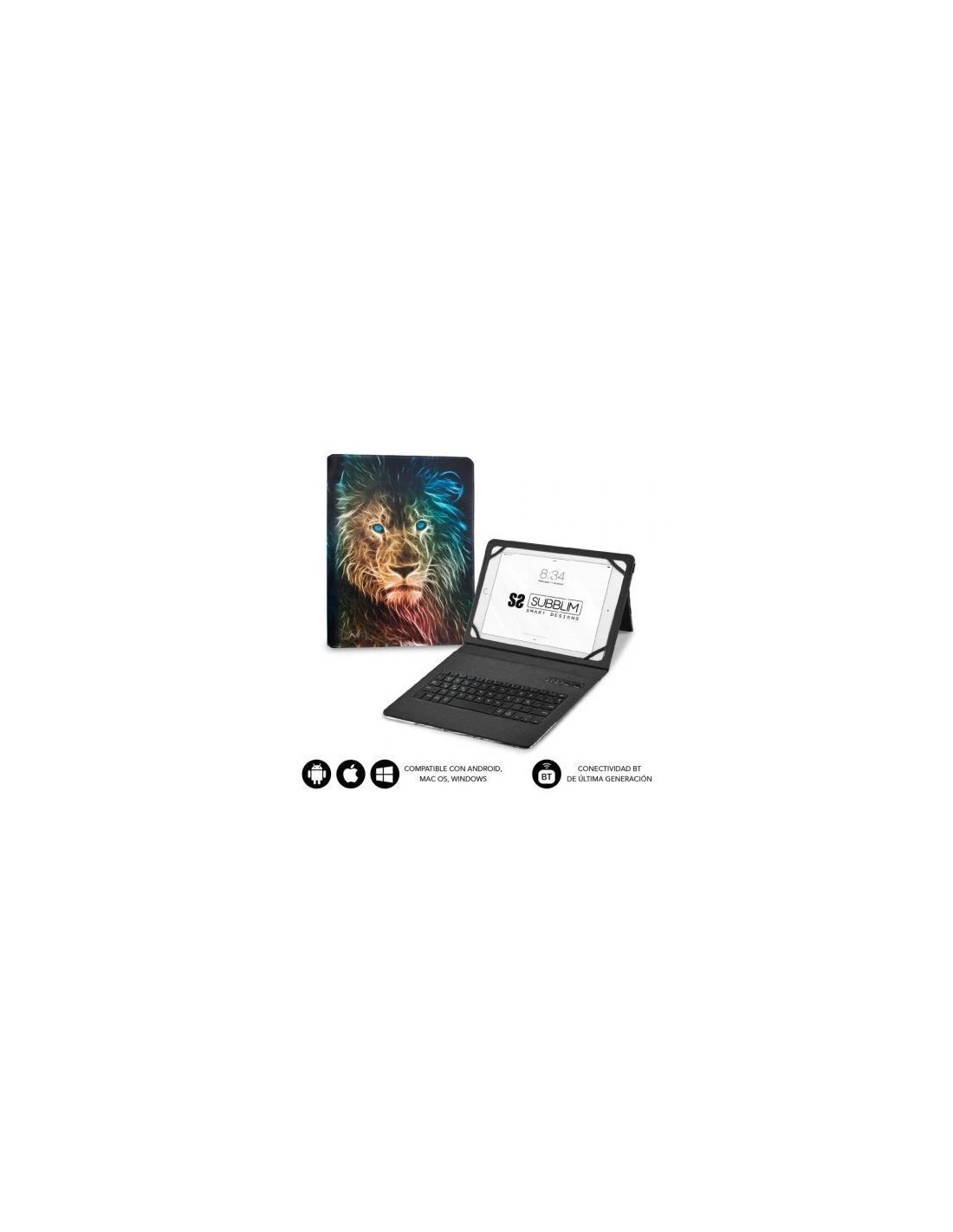 Funda con Teclado Subblim Keytab Pro Bluetooth para Tablets de 9"-11"