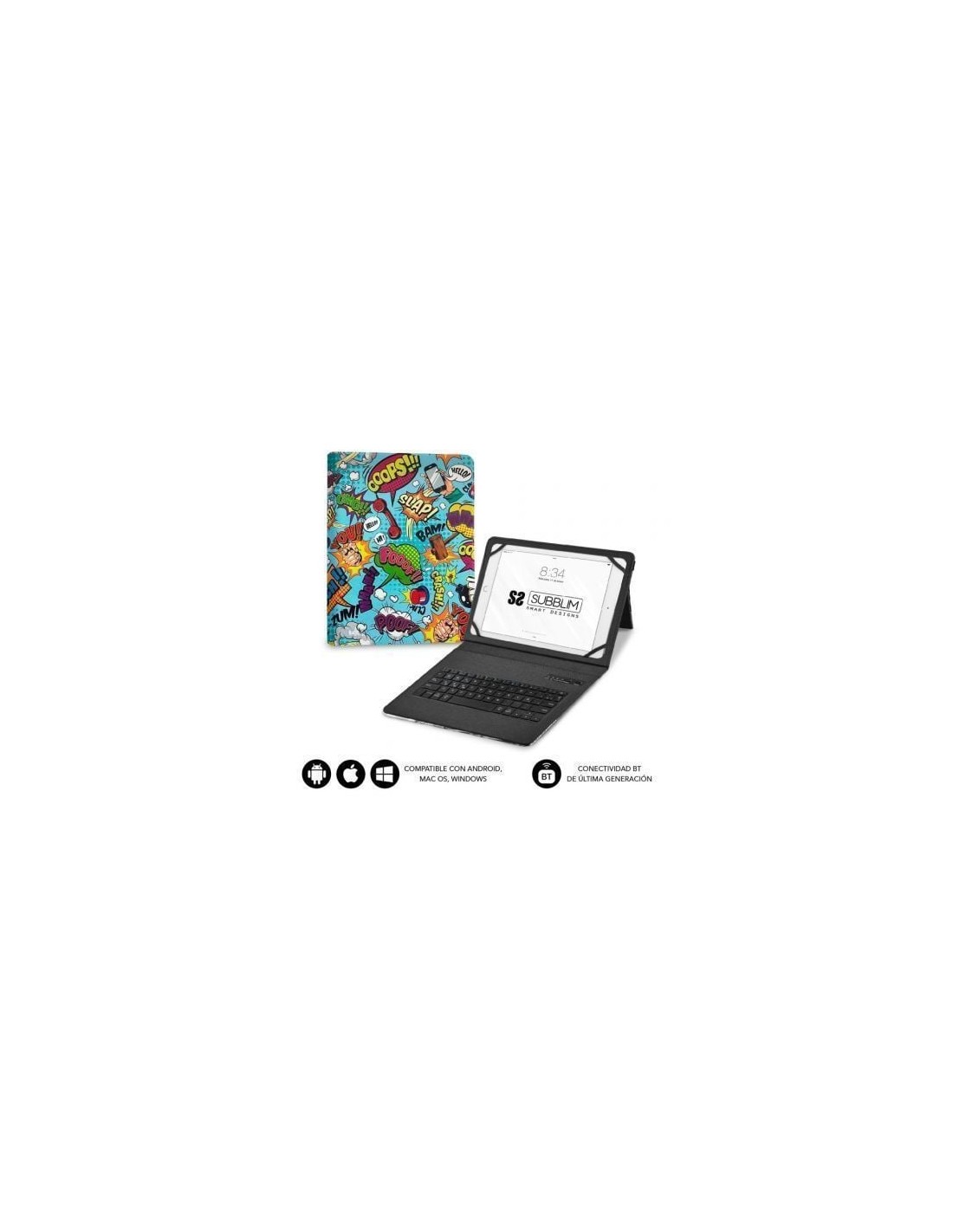 Funda con Teclado Subblim Keytab Pro Bluetooth para Tablets de 9"-11"