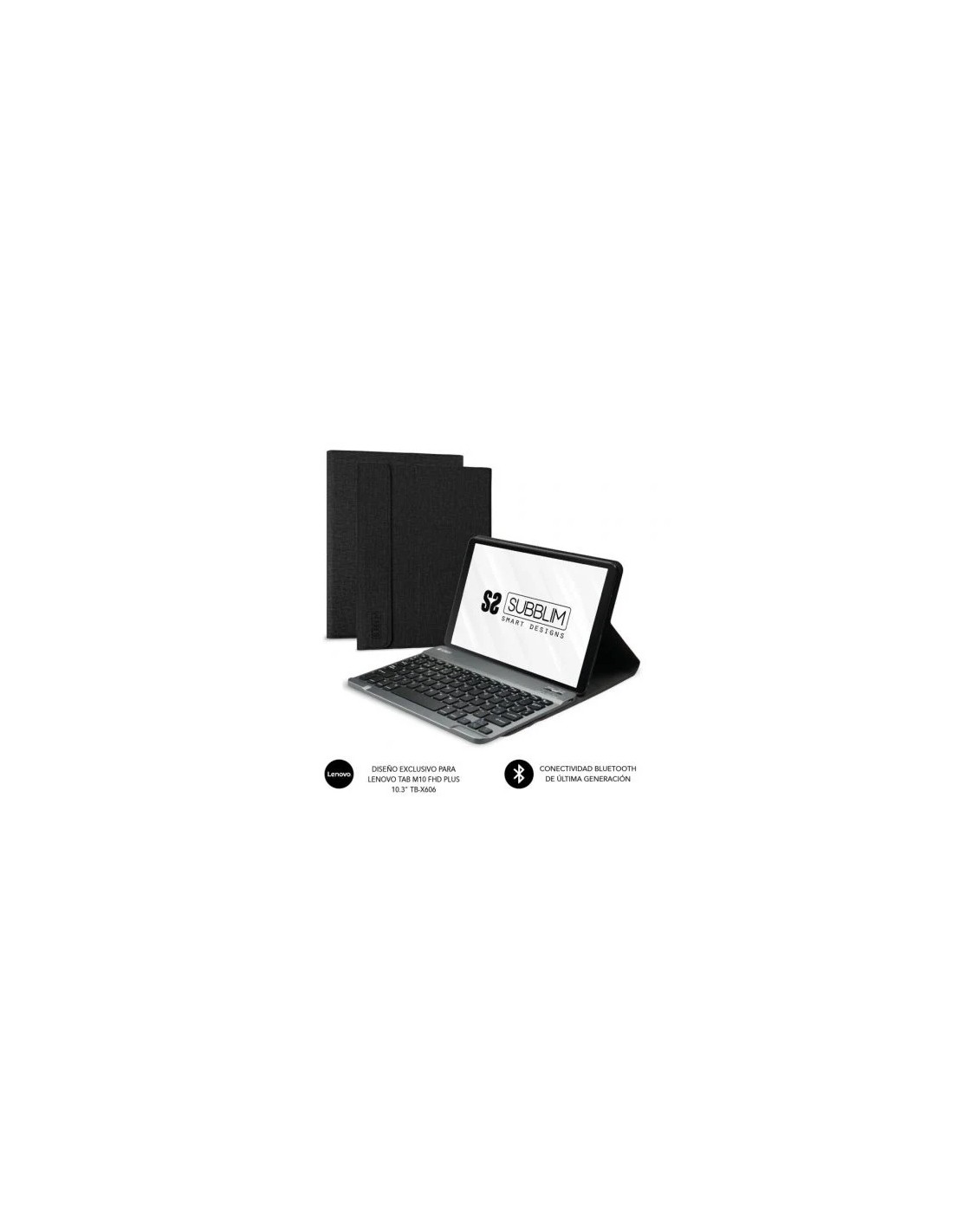 Funda con Teclado Subblim KeyTab Pro BT para Tablet Lenovo Tab M10 FHD Plus de 10.3"/ Negra