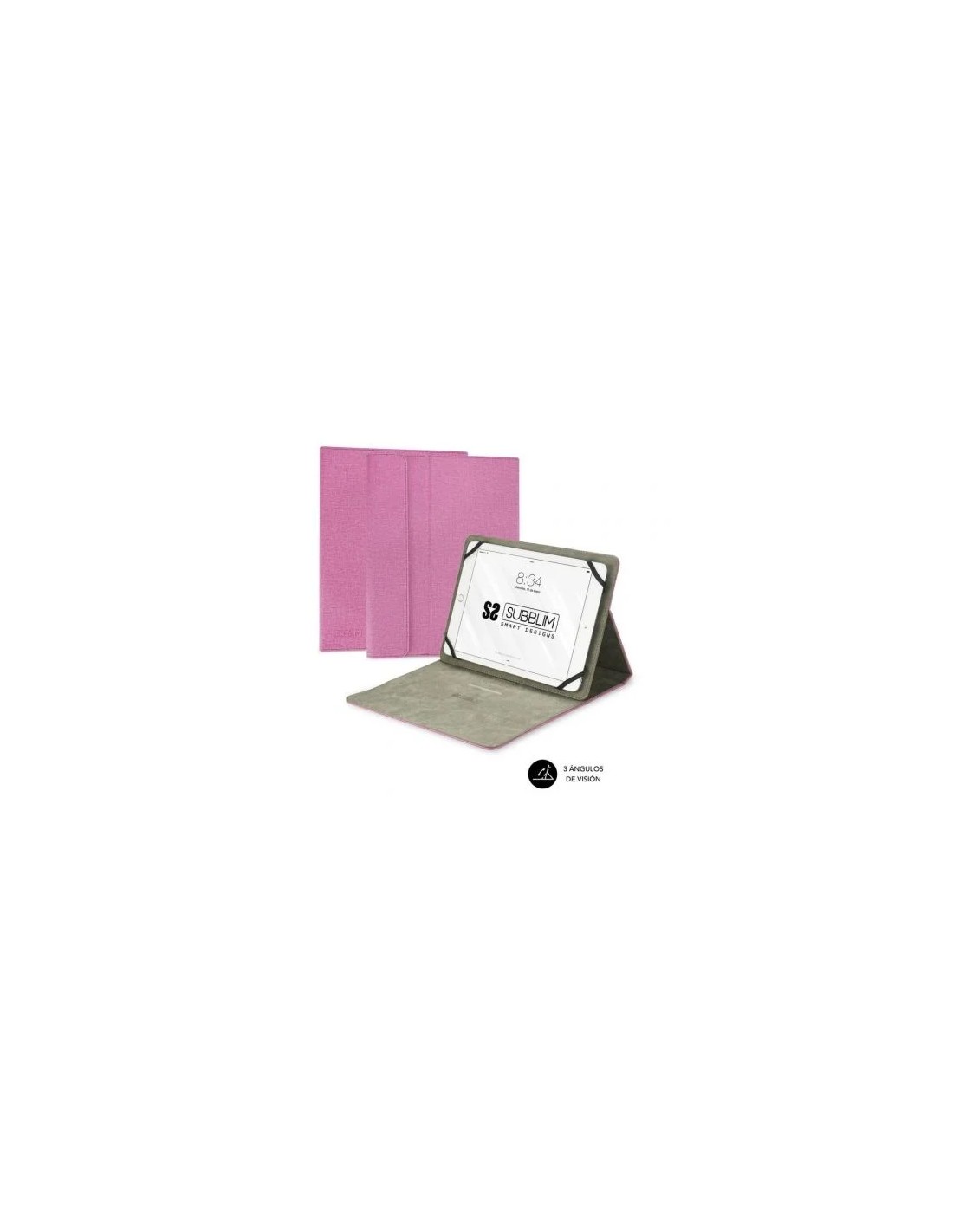 Funda Subblim Clever Stand para Tablets de 9"-10.1"/ Rosa
