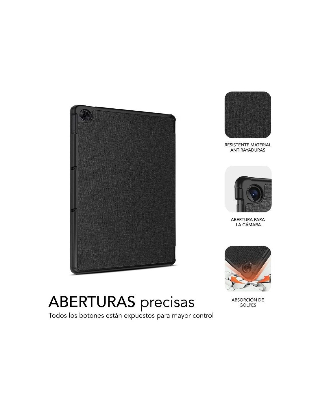 Funda Subblim Shock Case CST-5SC250 para Tablet Realme Pad de 10.4"/ Negra