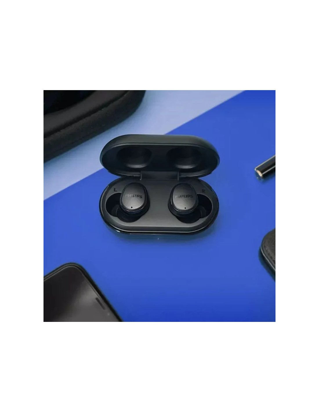 Auriculares Bluetooth Philips TAT4556BK con estuche de carga/ Autonomía 9h/ Negros