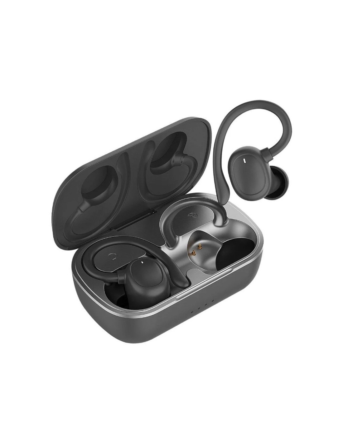Auriculares Deportivos Bluetooth Muvit iO Smart True Wireless Sport ENC con estuche de carga/ Autonomía 6h/ Negros