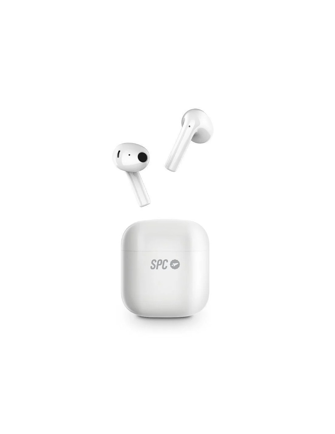 Auriculares Bluetooth SPC Zion Studio con estuche de carga/ Autonomía 5.30h/ Blancos