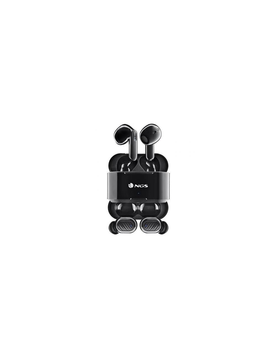 Auriculares Bluetooth NGS Ártica Duo con estuche de carga/ Autonomía 5h/ Negros