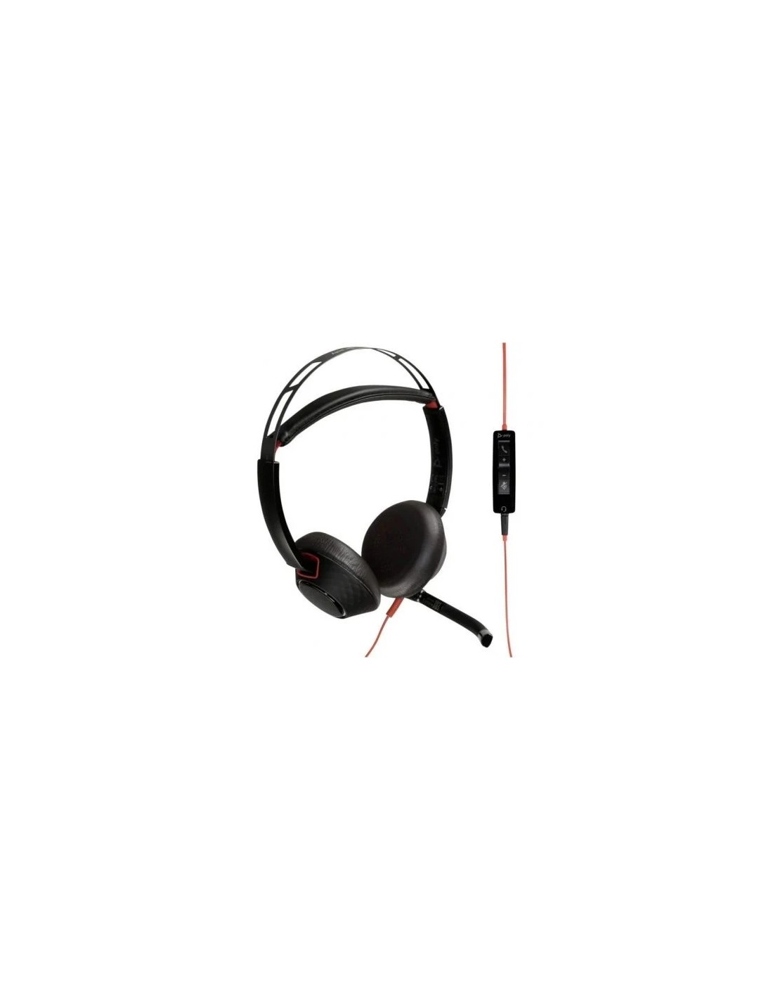 Auriculares Plantronics Blackwire C5220/ con Micrófono/ Jack 3.5/ USB/ Negros