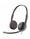 Auriculares Plantronics Blackwire C3225/ con Micrófono/ Jack 3.5/ USB/ Negros